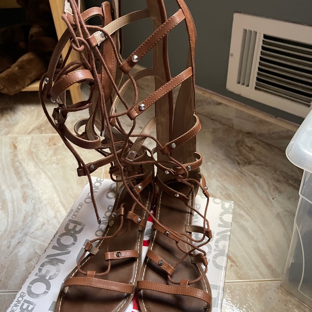 Knee high sandals